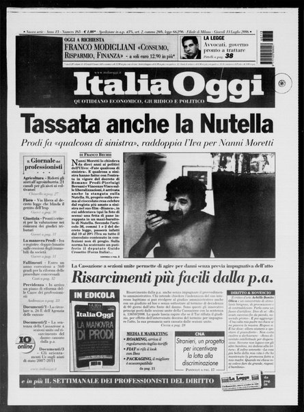 Italia oggi : quotidiano di economia finanza e politica